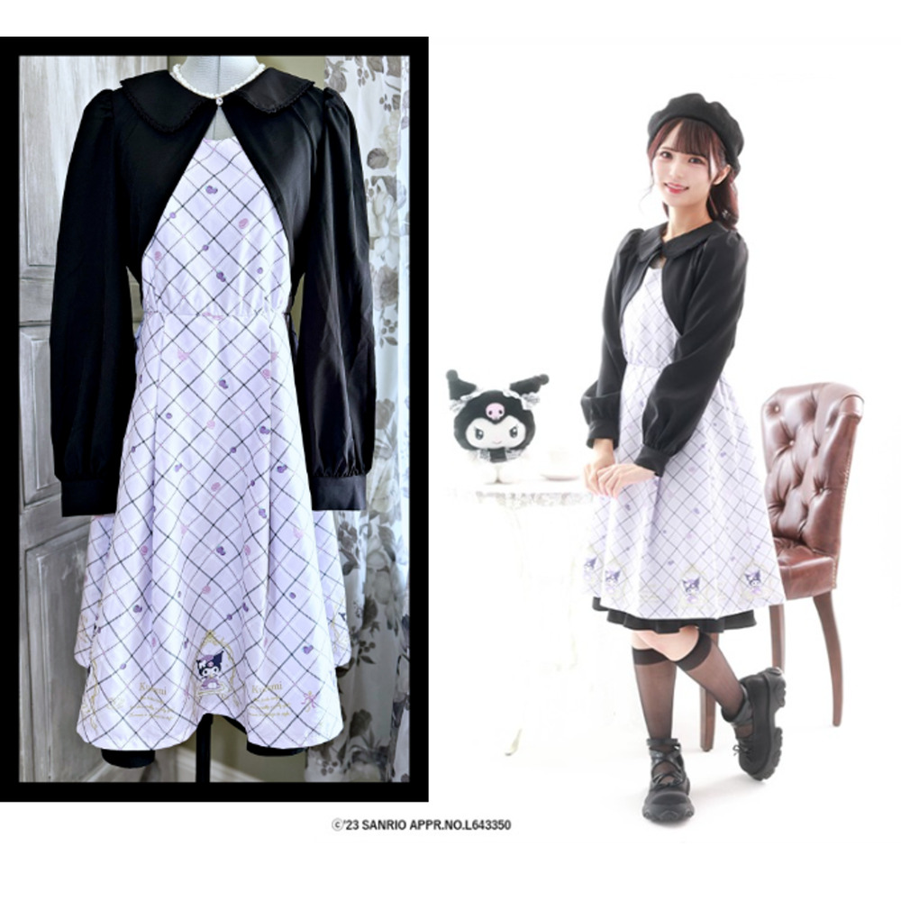 Axes Femme Poetique Sanrio Kuromi Tea Room OP Dress J Fashion Lolita Kawaii